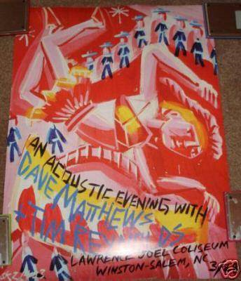 Steve Keene — Dave Matthews Band, Lawrence Joel Veterans Memorial Coliseum, Winston-Salem, NC · Mar 28, 2003 Poster