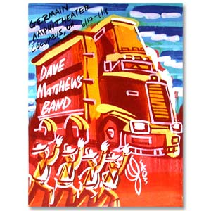 Steve Keene — Dave Matthews Band, Germain Amphitheater, Columbus, OH · Jun 17–18, 2003 Poster