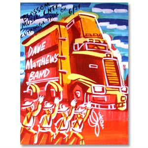 Steve Keene — Dave Matthews Band, Blossom Music Center, Cuyahoga Falls, OH · Jun 21, 2003 Poster