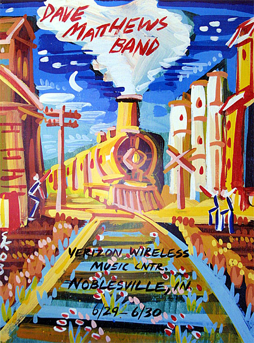 Steve Keene — Dave Matthews Band, Ruoff Music Center, Noblesville, IN · Jun 29–30, 2003 Poster