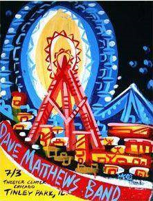 Steve Keene — Dave Matthews Band, Hollywood Casino Amphitheatre, Tinley Park, IL · Jul 3, 2003 Poster