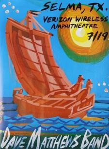 Steve Keene — Dave Matthews Band, Verizon Wireless Amphitheater, Selma, TX · Jul 19, 2003 Poster