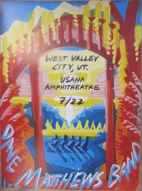 Steve Keene — Dave Matthews Band, USANA Amphitheatre, West Valley City, UT · Jul 22, 2003 Poster