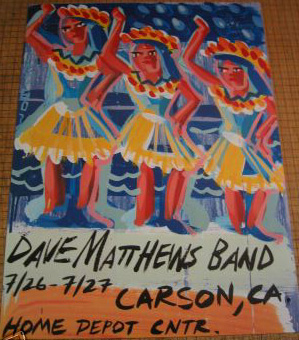 Steve Keene — Dave Matthews Band, Home Depot Center, Carson, CA · Jul 26–27, 2003 Poster