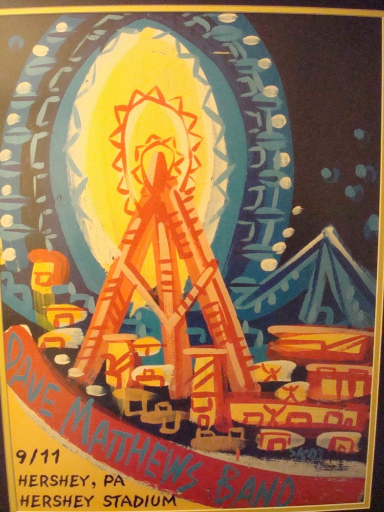Steve Keene — Dave Matthews Band, Hersheypark Stadium (Hersheypark), Hershey, PA · Sep 11, 2003 Poster