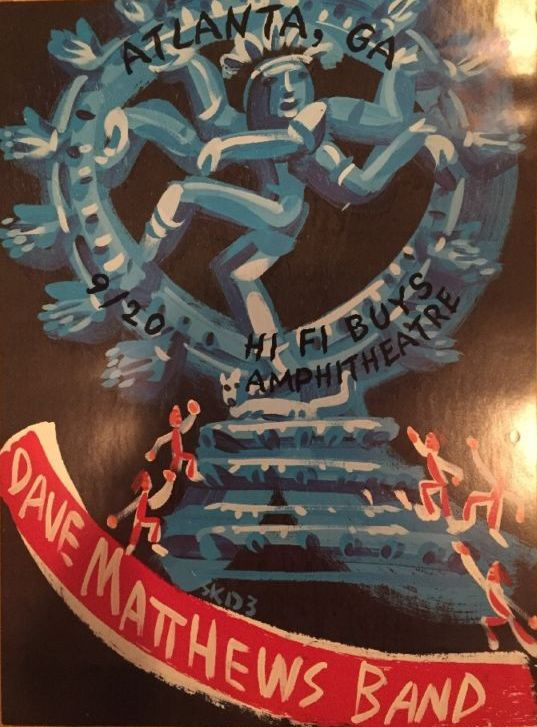 Steve Keene — Dave Matthews Band, HiFi Buys Amphitheatre, Atlanta, GA · Sep 20, 2003 Poster