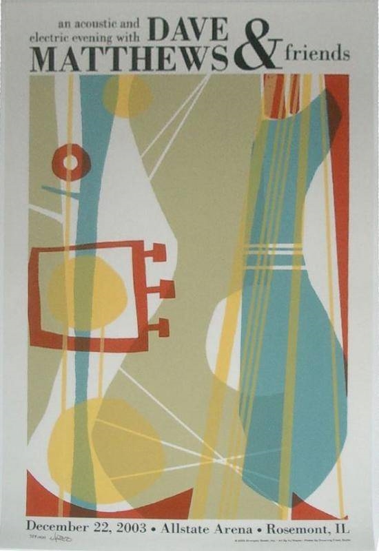 Dave Matthews Band Poster, Allstate Arena, Rosemont, IL · Dec 22, 2003 Poster