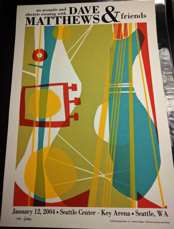 Methane Studios — Dave Matthews Band, Climate Pledge Arena, Seattle, WA · Jan 12, 2004 Poster