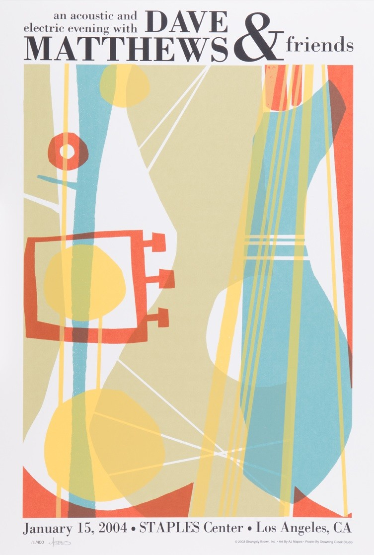 Dave Matthews Band Poster, Staples Center, Los Angeles, CA · Jan 15, 2004 Poster