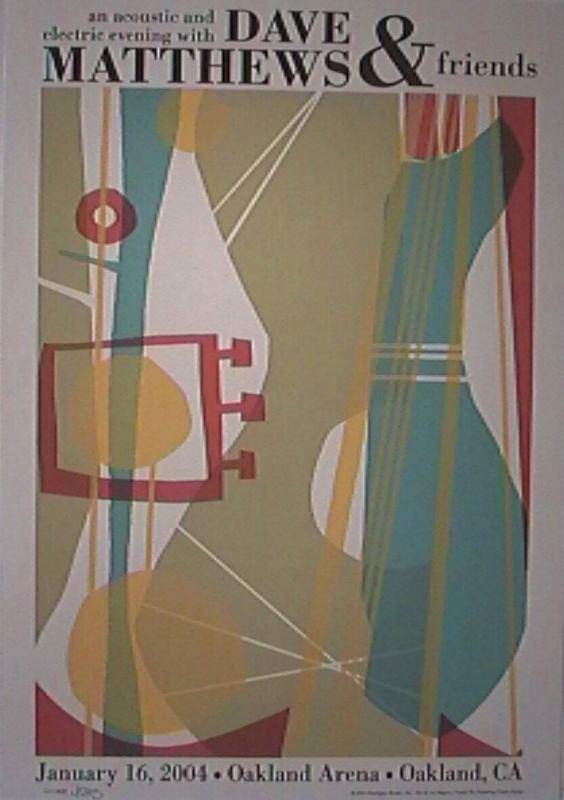 Dave Matthews Band Poster, The Arena in Oakland, Oakland, CA · Jan 16, 2004 Poster
