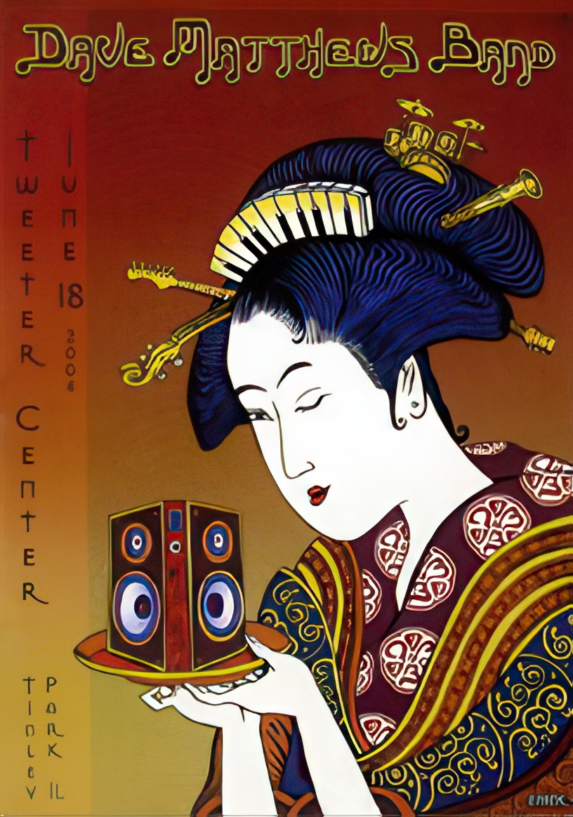EMEK — Dave Matthews Band, Hollywood Casino Amphitheatre, Tinley Park, IL · Jun 18, 2004 Poster