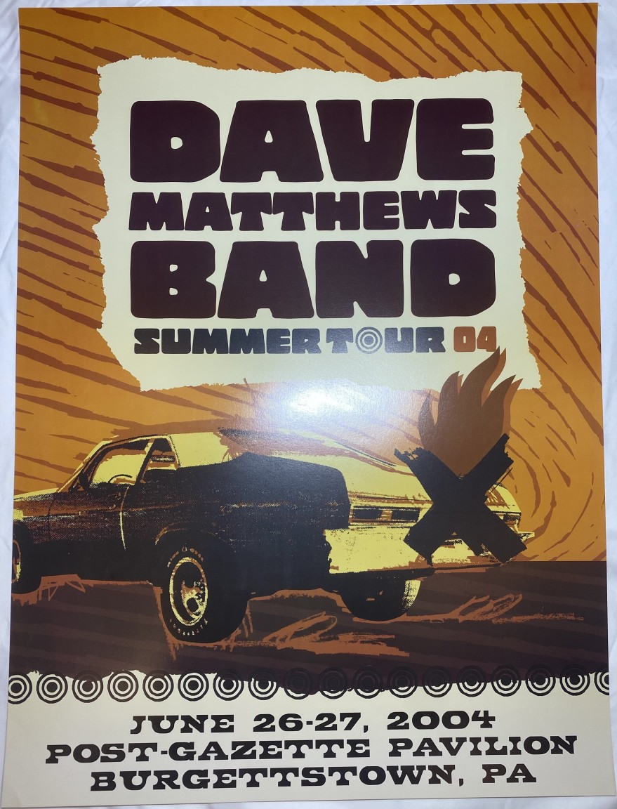 Studio One Designs — Dave Matthews Band, The Pavilion at Star Lake, Burgettstown, PA · Jun 26–27, 2004 Poster