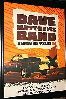 Studio One Designs — Dave Matthews Band, Jiffy Lube Live, Bristow, VA · Jul 11, 2004 Poster