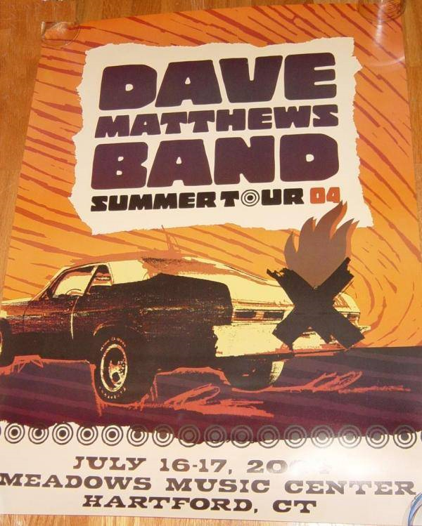 Studio One Designs — Dave Matthews Band, The Meadows Music Theatre, Hartford, CT · Jul 16–17, 2004 Poster
