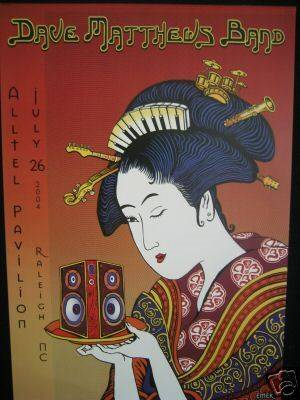 EMEK — Dave Matthews Band, Coastal Credit Union Music Park at Walnut Creek, Raleigh, NC · Jul 26, 2004 Poster