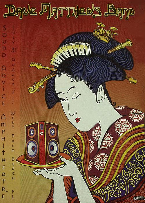 EMEK — Dave Matthews Band, iTHINK Financial Amphitheatre, West Palm Beach, FL · Jul 31 – Aug 1, 2004 Poster