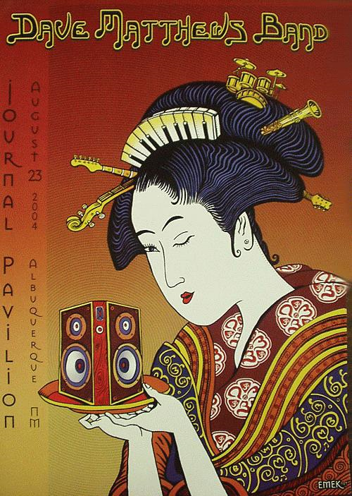 EMEK — Dave Matthews Band, ABQ Journal Pavilion, Albuquerque, NM · Aug 23, 2004 Poster
