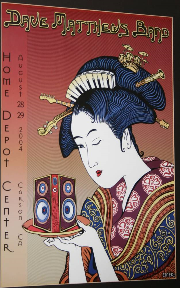 EMEK — Dave Matthews Band, Home Depot Center, Carson, CA · Aug 28–29, 2004 Poster