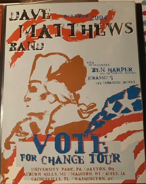 Robert Rini — Dave Matthews Band, Vote For Change Tour 2004, Unknown · Oct 1–11, 2004 Poster
