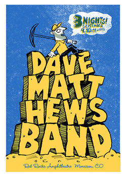 Methane Studios — Dave Matthews Band, Red Rocks Amphitheatre, Morrison, CO · Sep 9–12, 2005 Poster