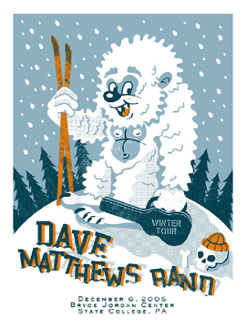 Methane Studios — Dave Matthews Band, Bryce Jordan Center (The Pennsylvania State University), University Park, PA · Dec 6, 2005 Poster