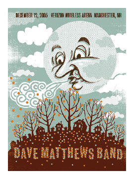 Methane Studios — Dave Matthews Band, Verizon Wireless Arena, Manchester, NH · Dec 12, 2005 Poster