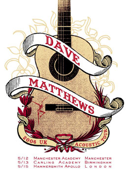 Methane Studios — Dave Matthews Band, May 12–15, 2006 Poster