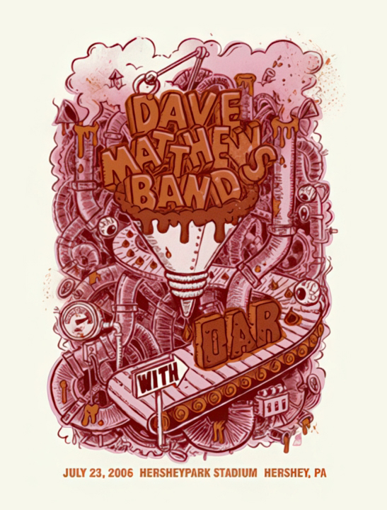 Methane Studios — Dave Matthews Band, Hersheypark Stadium (Hersheypark), Hershey, PA · Jun 23, 2006 Poster