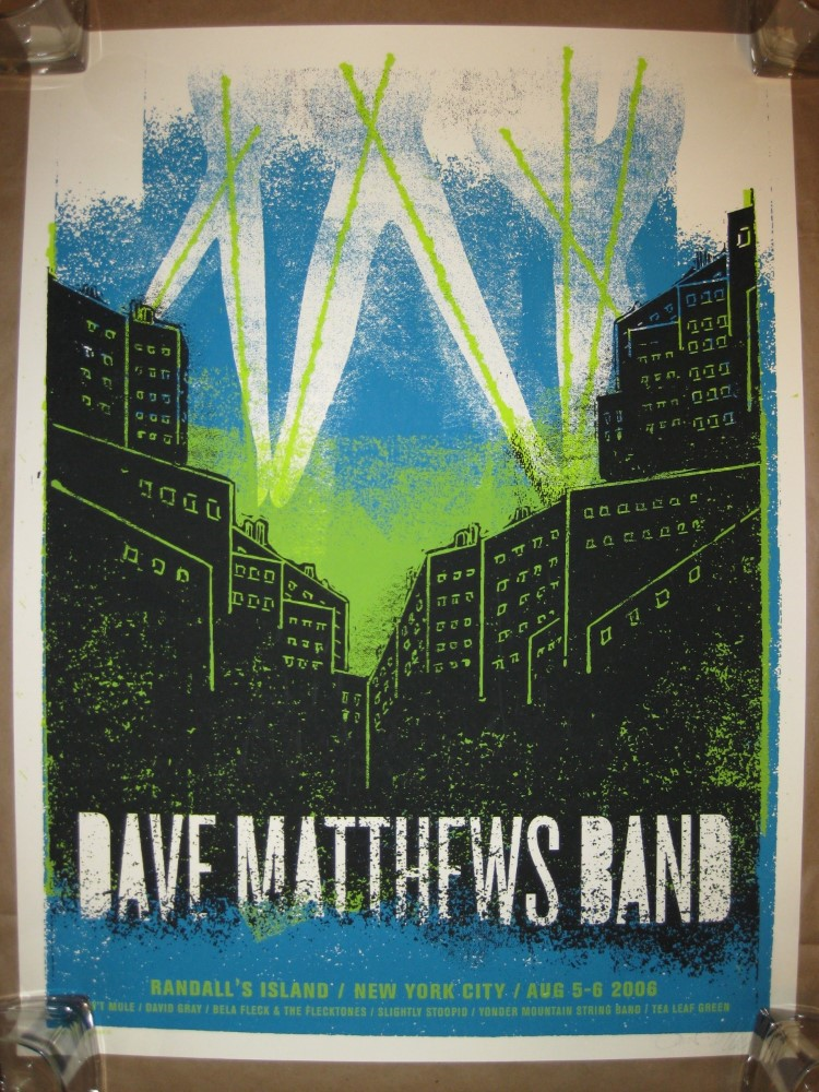 FarmBarn Art Co. — Dave Matthews Band, Harlem River Event Area (Randall's Island Park), New York, NY · Aug 5–6, 2006 Poster