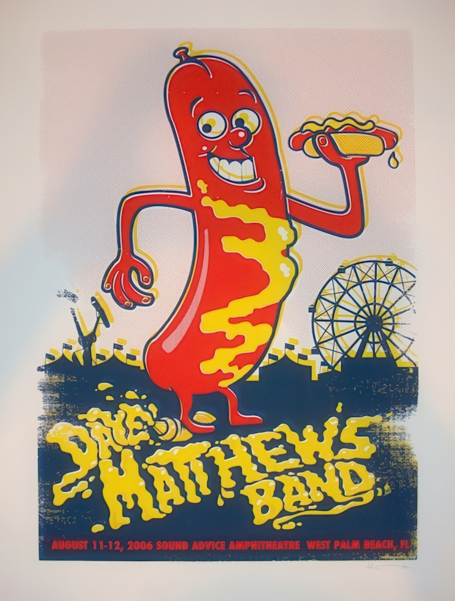Methane Studios — Dave Matthews Band, iTHINK Financial Amphitheatre, West Palm Beach, FL · Aug 11–12, 2006 Poster