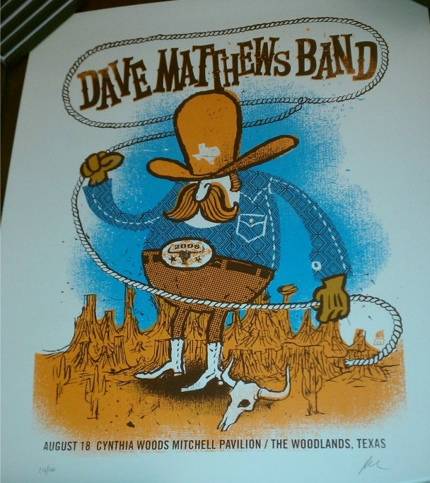Methane Studios — Dave Matthews Band, The Cynthia Woods Mitchell Pavilion, The Woodlands, TX · Aug 18, 2006 Poster