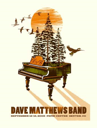 Steve Keene — Dave Matthews Band, Pepsi Center, Denver, CO · Sep 12–13, 2006 Poster