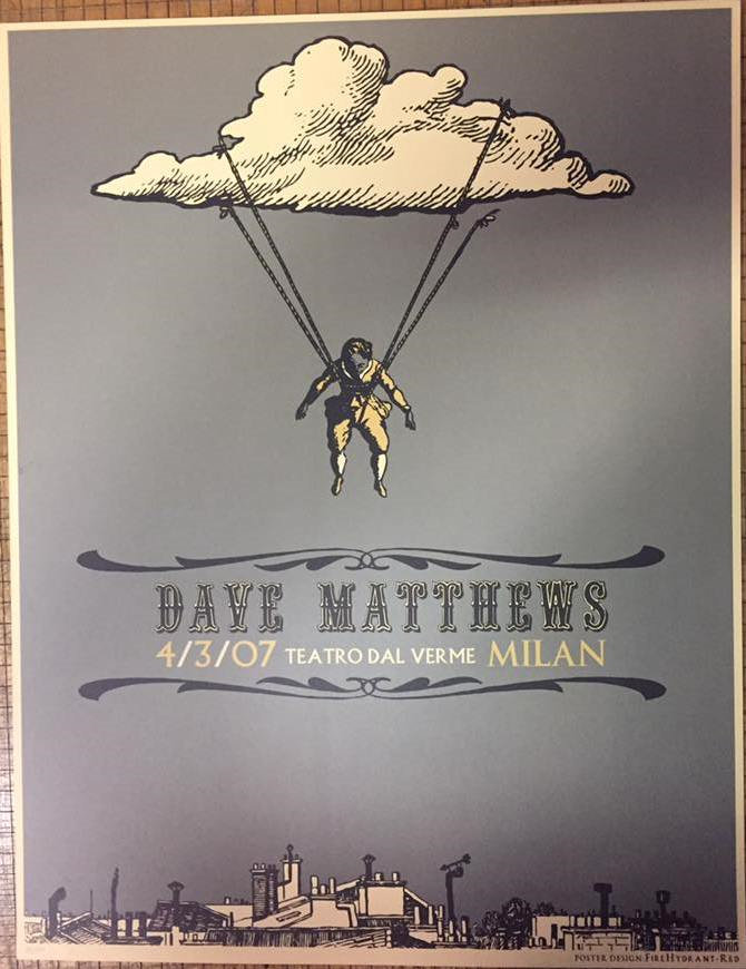 Jon Marro — Dave Matthews Band, Teatro dal Verme, Milan, ITA · Mar 4, 2007 Poster
