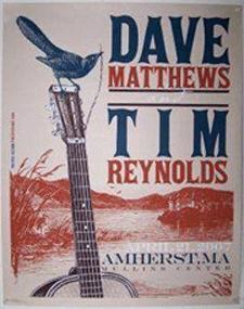 Jon Marro — Dave Matthews Band, William D. Mullins Memorial Center (University of Massachusetts), Amherst, MA · Apr 21, 2007 Poster