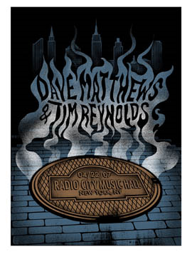 Methane Studios — Dave Matthews Band, Radio City Music Hall, New York, NY · Apr 22, 2007 Poster