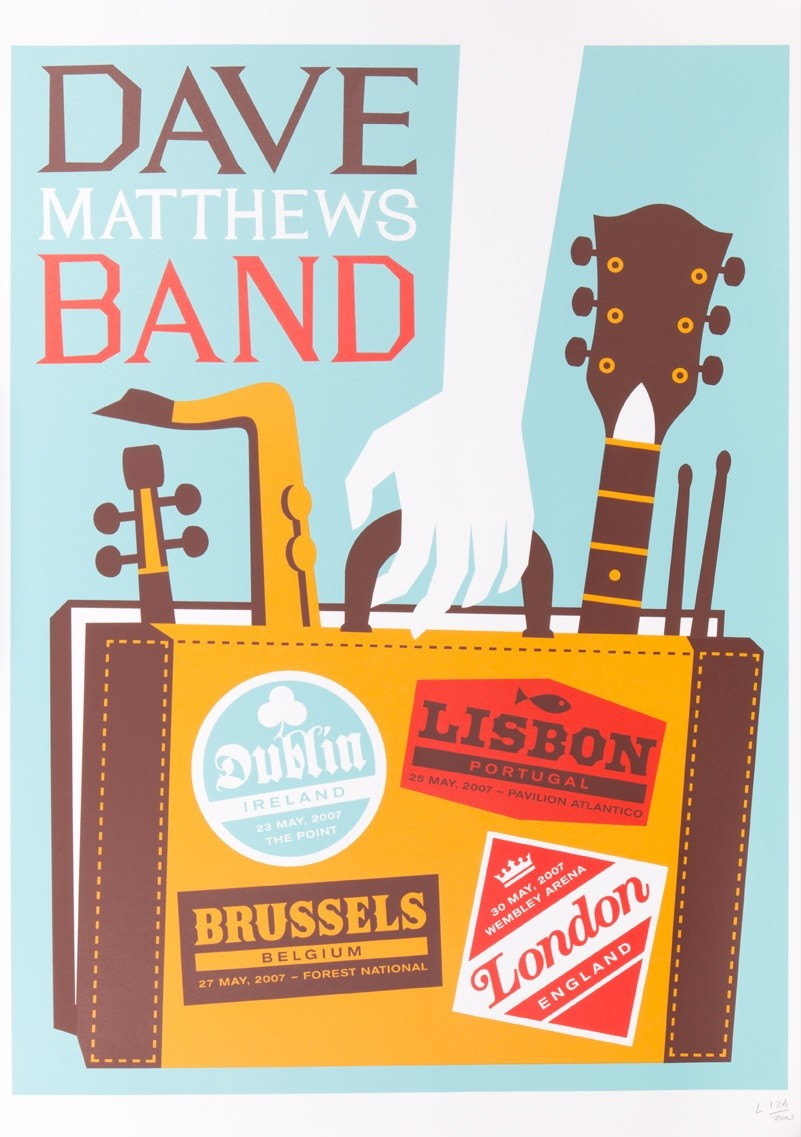 Doublenaut Studios — Dave Matthews Band, 2007 European Tour, Unknown · May 30, 2007 Poster