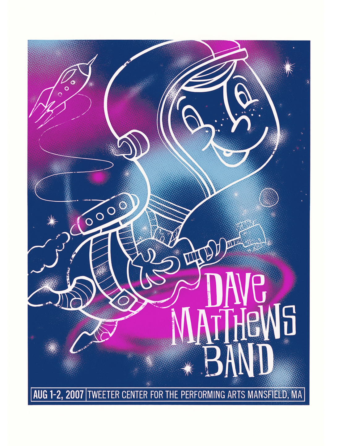 Methane Studios — Dave Matthews Band, Xfinity Center, Mansfield, MA · Aug 1–2, 2007 Poster