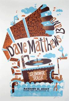 Methane Studios — Dave Matthews Band, Jiffy Lube Live, Bristow, VA · Aug 11, 2007 Poster