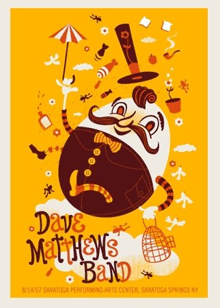 Methane Studios — Dave Matthews Band, Saratoga Performing Arts Center, Saratoga Springs, NY · Aug 14, 2007 Poster