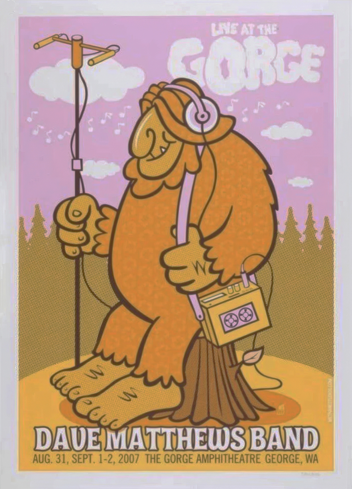 Methane Studios — Dave Matthews Band, The Gorge Amphitheatre, George, WA · Aug 31 – Sep 2, 2007 Poster
