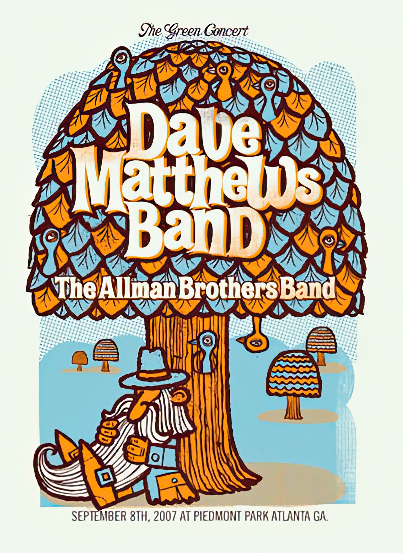 Methane Studios — Dave Matthews Band, The Meadow (Piedmont Park), Atlanta, GA · Sep 8, 2007 Poster
