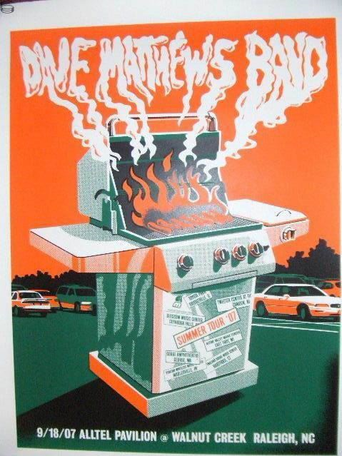 Methane Studios — Dave Matthews Band, Coastal Credit Union Music Park at Walnut Creek, Raleigh, NC · Sep 18, 2007 Poster