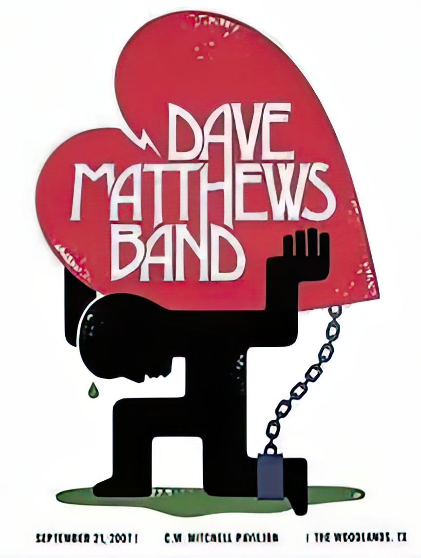 Doublenaut Studios — Dave Matthews Band, The Cynthia Woods Mitchell Pavilion, The Woodlands, TX · Sep 21, 2007 Poster