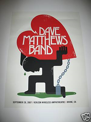 Doublenaut Studios — Dave Matthews Band, Verizon Wireless Amphitheatre, Irvine, CA · Sep 26, 2007 Poster