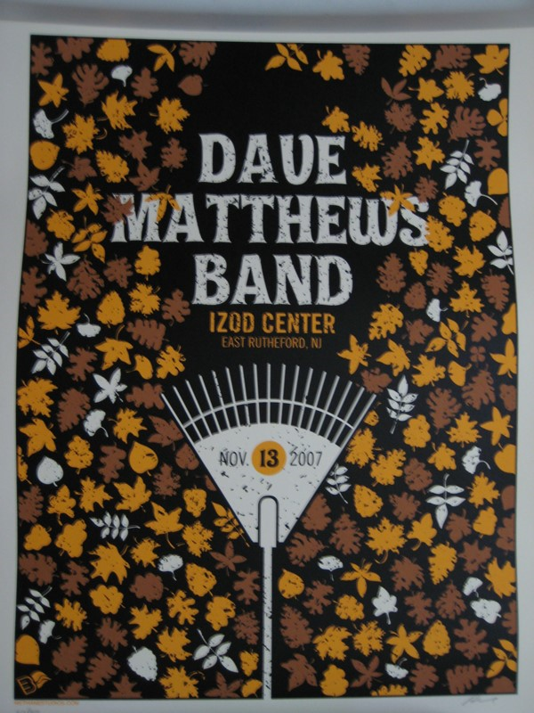 Dave Matthews Band Poster, Izod Center, East Rutherford, NJ · Nov 13, 2007 Poster
