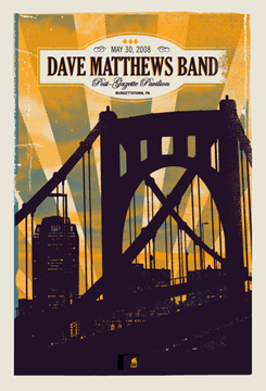 Methane Studios — Dave Matthews Band, The Pavilion at Star Lake, Burgettstown, PA · May 30, 2008 Poster