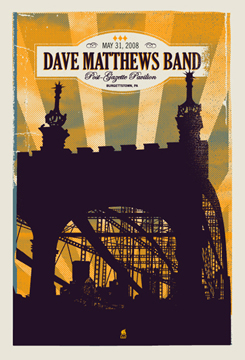 Methane Studios — Dave Matthews Band, The Pavilion at Star Lake, Burgettstown, PA · May 31, 2008 Poster