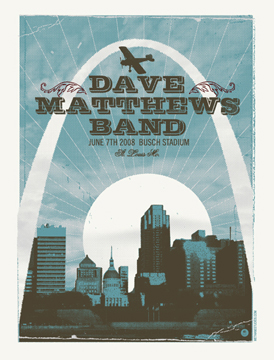 Methane Studios — Dave Matthews Band, Busch Stadium, Saint Louis, MO · Jun 7, 2008 Poster