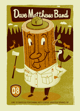 Methane Studios — Dave Matthews Band, Saratoga Performing Arts Center, Saratoga Springs, NY · Jun 20, 2008 Poster