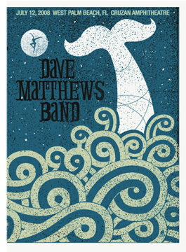 Methane Studios — Dave Matthews Band, Cruzan Amphitheatre, W. Palm Beach, FL · Jul 12, 2008 Poster